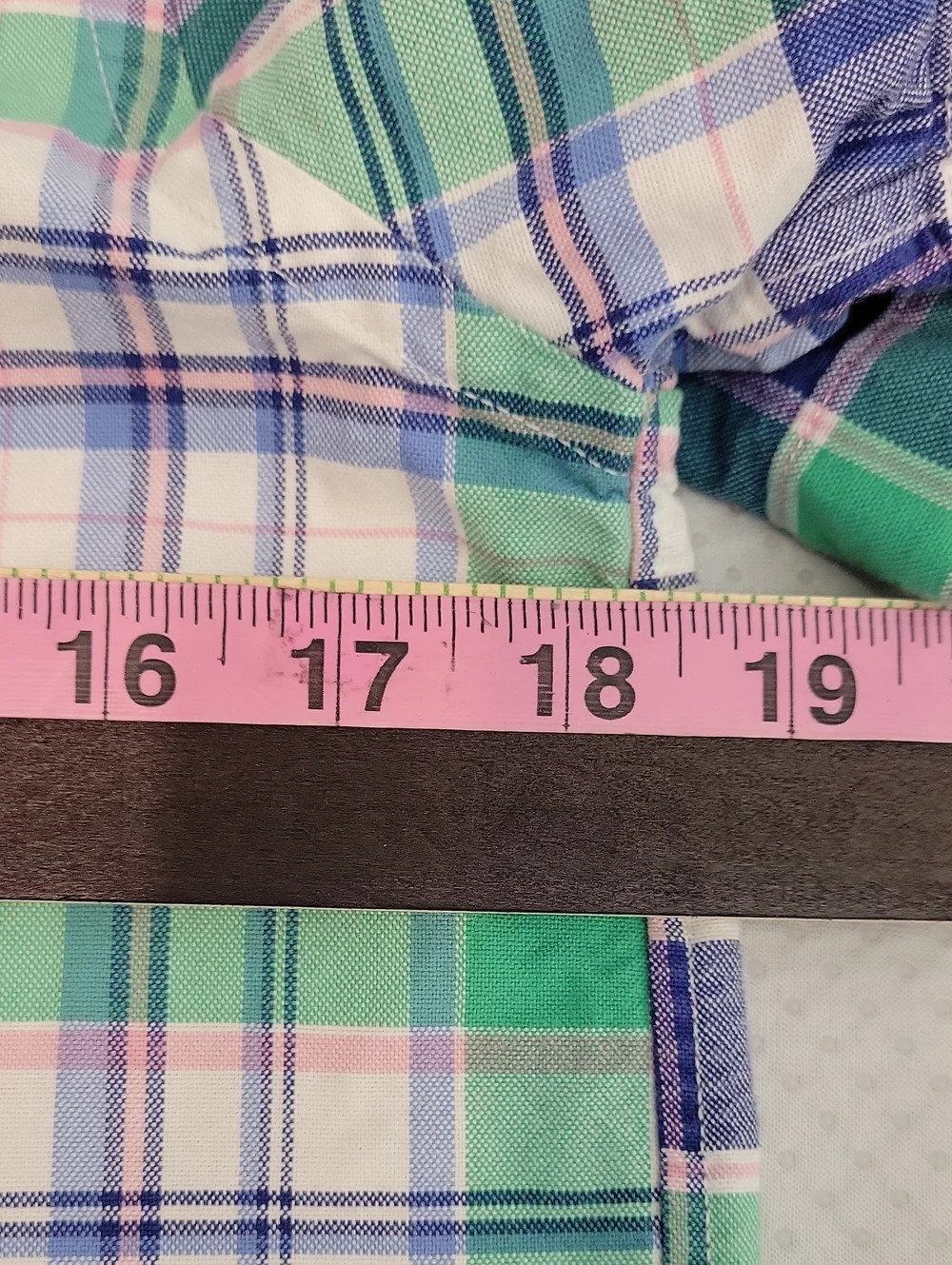 Boys Polo Ralph Lauren green blue white plaid shirt Large 14-16